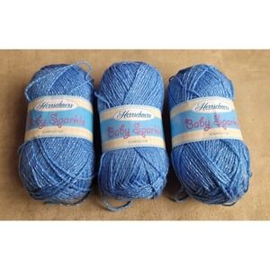 Herrschners Baby Sparkle Pompadour Yarn Soft Blue - Color: DREAM